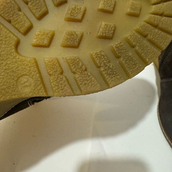 Boden Wedge Ankle Boots Side Zipper 8.75" High 3" Heel Brown Leather - Picture 11 of 15